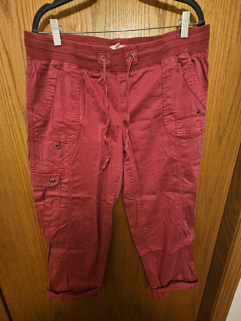 Maurices Rose-Magenta Cargo Jogger Pants